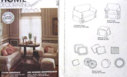 7531 MCCALLS DRAPE & TUCK SOFA,LOVESEAT, CHAIR COVERS, PILLOWS PATTERN